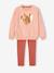 Conjunto deportivo de sudadera con motivo de corazón y leggings de tejido técnico para niña melocotón 