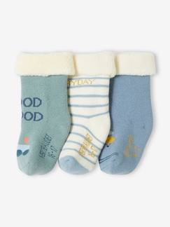 Bebé-Calcetines, leotardos-Pack de 3 pares de calcetines Avión y Tren para bebé niño
