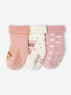 Bebé-Calcetines, leotardos-Pack de 3 pares de calcetines Conejitos y Corazones, bebé niña