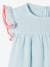 Vestido para bebé con cinta del pelo en forma de lazo azul claro 