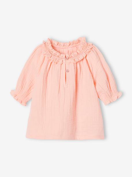 Bebé-Blusas, camisas-Blusa de gasa de algodón para bebé