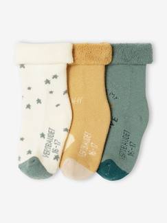 Bebé-Calcetines, leotardos-Pack de 3 pares de calcetines estrellas, nube y sol para bebé
