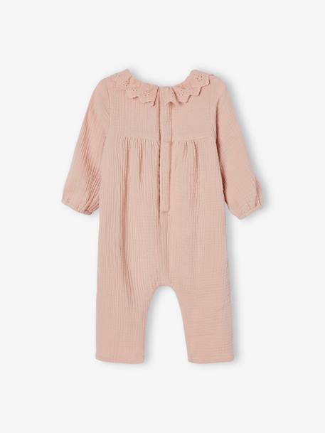 Mono de gasa de algodón forrado para bebé BLANCO CLARO LISO CON MOTIVOS+MARRON CLARO LISO CON MOTIVOS+rosa maquillaje 