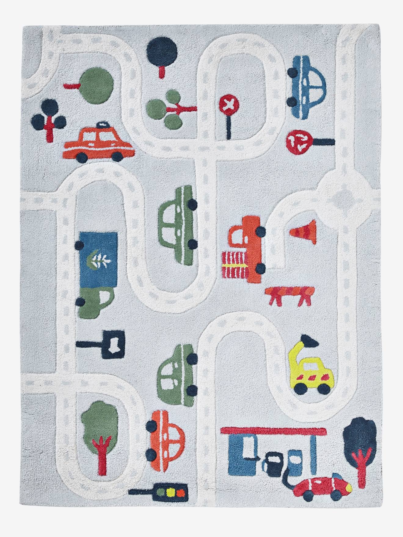 Image of Alfombra con circuito de coches gris / multicolor 6101100796430