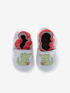 Calzado-Calzado bebé (17-26)-Zapatillas y Patucos-Zapatillas de casa de piel flexible para bebé ROBEEZ© Relax Croco