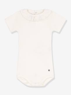 Bebé-Bodies-Body de manga corta con cuello de algodón orgánico PETIT BATEAU