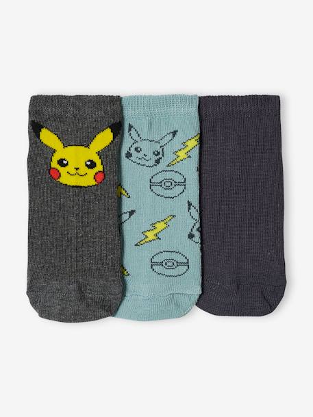 Pack Pokémon® de 3 pares de calcetines cortos verde sauce 