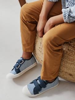 Calzado-Calzado niño (23-38)-Zapatillas deportivas infantiles de lona con cierre autoadherente