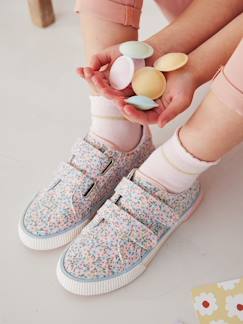 Calzado-Zapatillas deportivas infantiles de lona con cierre autoadherente