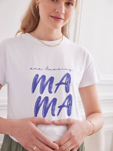Camiseta de embarazo con mensaje crudo 