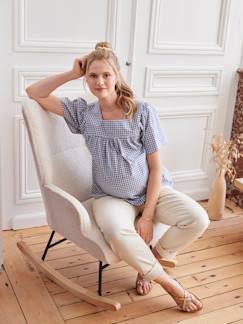 Ropa Premamá-Blusas y camisas embarazo-Blusa de embarazo a cuadros vichy
