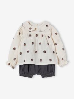 Bebé-Conjuntos-Conjunto de 2 prendas para bebé: blusa y pantalón bombacho
