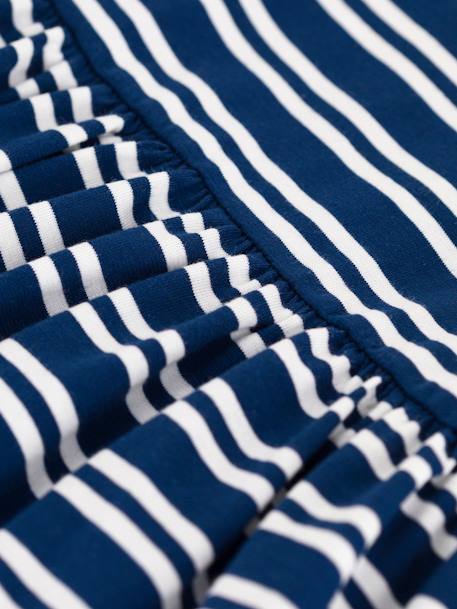 Vestido de manga corta y algodón orgánico PETIT BATEAU azul 