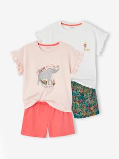 Niña-Pijamas-Pack de 2 pijamas con short «Wild» para niña - Basics