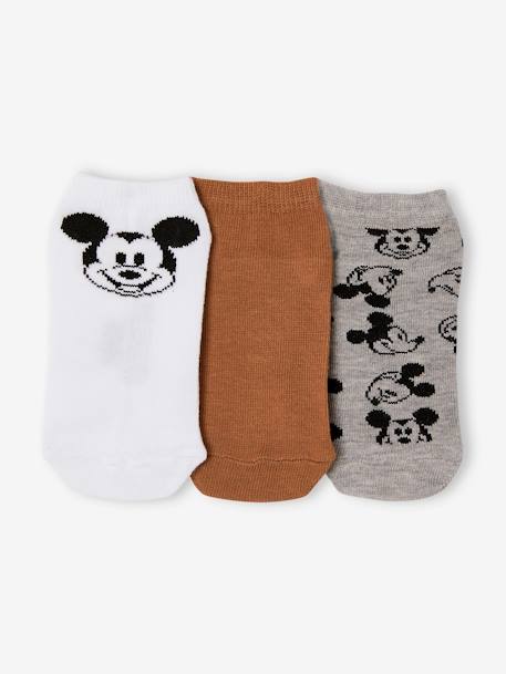 Pack Disney® Mickey de 3 pares de calcetines cortos mostaza 
