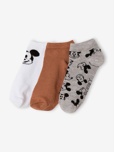 Pack Disney® Mickey de 3 pares de calcetines cortos mostaza 