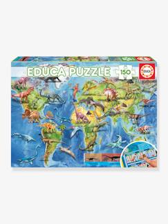 Juguetes-Juegos educativos-Puzzle «Mapamundi de los dinosaurios» - 150 piezas - EDUCA