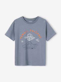 Niño-Camisetas y polos-Camisetas-Camiseta con motivo de paisaje y detalles de tinta con relieve para niño