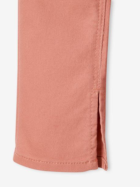 Pantalón slim indestructible con bolsillos detrás en forma de corazón para niña rosado+verde sauce 