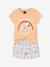 Pijama con short Snoopy Peanuts® para niña melocotón 