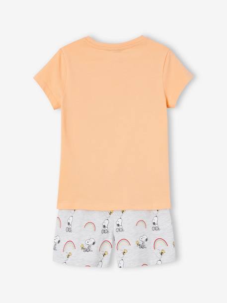 Pijama con short Snoopy Peanuts® para niña melocotón 