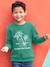 Sudadera estampada con cuello redondo para niño amarillo pálido+azul+rojo+verde 