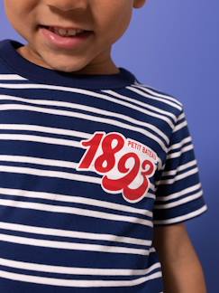 Niño-Camisetas y polos-Camisetas-Camiseta a rayas de algodón orgánico PETIT BATEAU