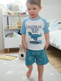 Niño-Pijamas -Pijama con short con estampado de Dinosaurio surfista para niño