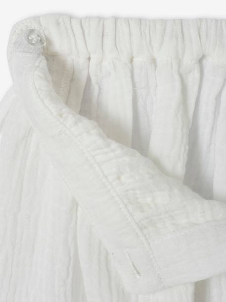 Conjunto de camiseta y falda de gasa de algodón para niña arcilla+crudo 