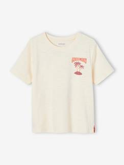 Niño-Camisas-Camiseta con motivo gigante de palmeras detrás para niño