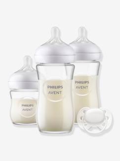 -Pack de 3 biberones de cristal + chupete Natural Response Philips AVENT