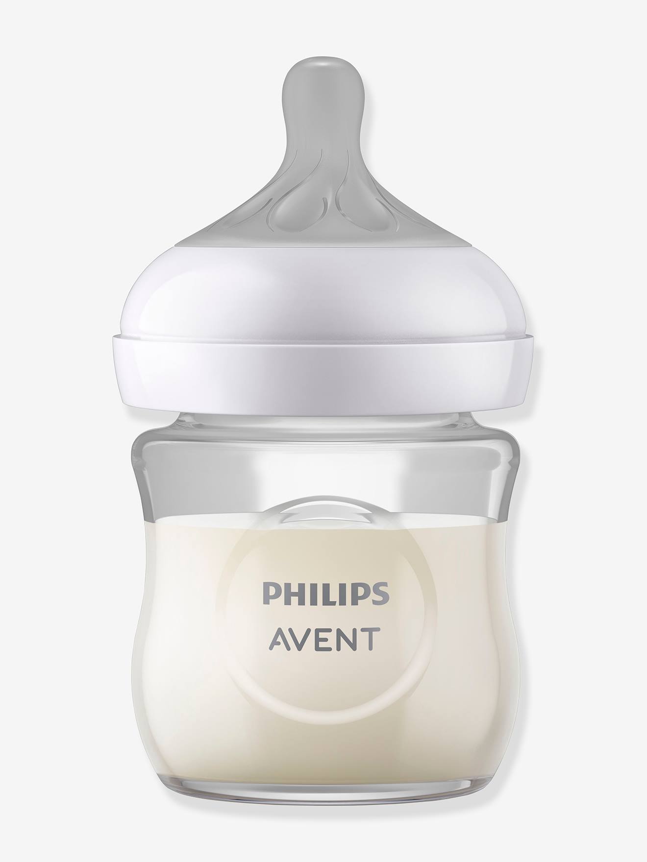 Biberón de cristal de 120 ml Natural Response de Philips AVENT transparente  - Philips Avent