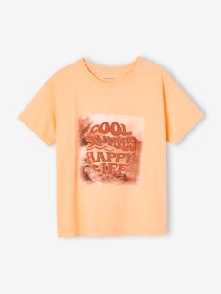 Niño-Camisetas y polos-Camiseta con motivo de fotografía y texto de tinta con relieve para niño