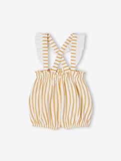 Bebé-Monos y petos-Pantalón bombacho a rayas con tirantes para bebé