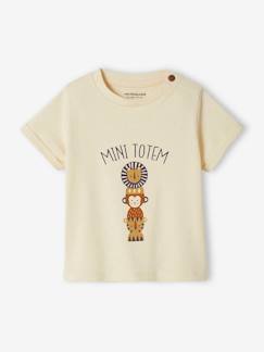 Bebé-Camisetas-Camisetas-Camiseta «mini tótem» de manga corta para bebé