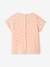 Camiseta de canalé para bebé crudo+rosa rosa pálido 