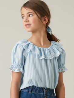 Niña-Camisas y Blusas-Blusa con bordado para niña - Cyrillus