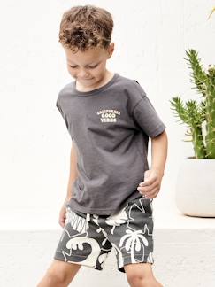 Niño-Short de felpa con motivos exóticos gigantes para niño