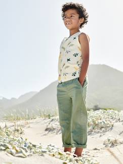 Niño-Pantalón ligero de lino y algodón para niño