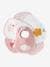 Pack de 7 baberos recién nacido BLANCO OSCURO LISO CON MOTIVOS+rosa rosa pálido+verde agua+VERDE CLARO ESTAMPADO 