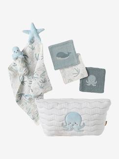 Textil Hogar y Decoración-Ropa de baño-Estuche regalo recién nacido Bajo el Océano