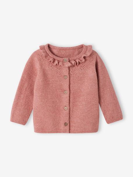 Bebé-Sudaderas, jerséis y chaquetas de punto-Cárdigan de punto calado para bebé