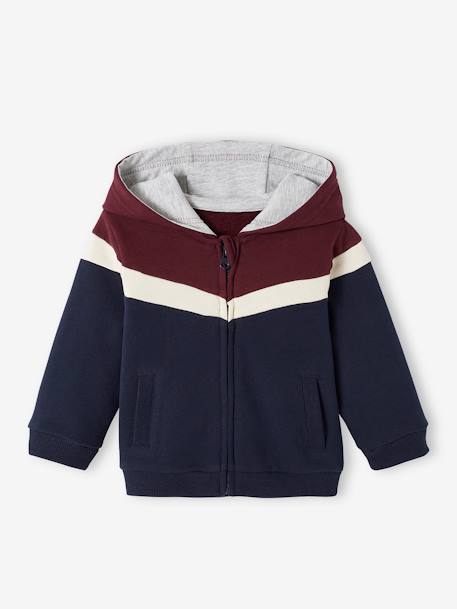Bebé-Sudaderas, jerséis y chaquetas de punto-Chaqueta con cremallera y capucha bebé niño