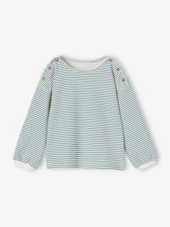 Niña-Camiseta a rayas con cuello barco, niña