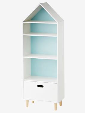 Mueble de almacenaje "casita" con 5 casilleros blanco - Vertbaudet