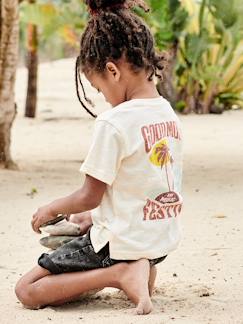 Niño-Camisetas y polos-Camisetas-Camiseta con motivo gigante de palmeras detrás para niño