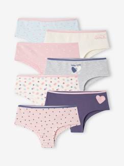 OEKO-TEX®-Pack de 7 shorties «corazones» para niña