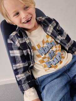 Niño-Camisas-Camisa de franela a cuadros para niño