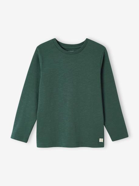 Camiseta Niño manga larga - Verde inglés — TextilShop