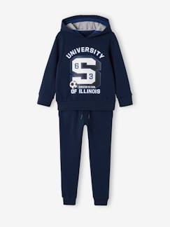 Conjuntos-Niño-Conjunto deportivo para niño: sudadera con capucha y pantalón jogging de felpa